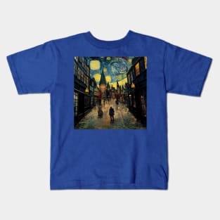 Starry Night in Diagon Alley Kids T-Shirt